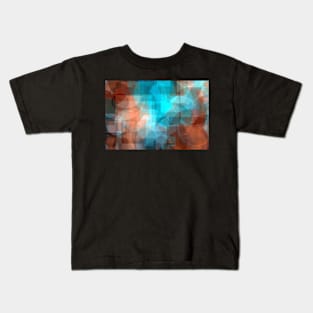 Brown and Blue Circles Kids T-Shirt